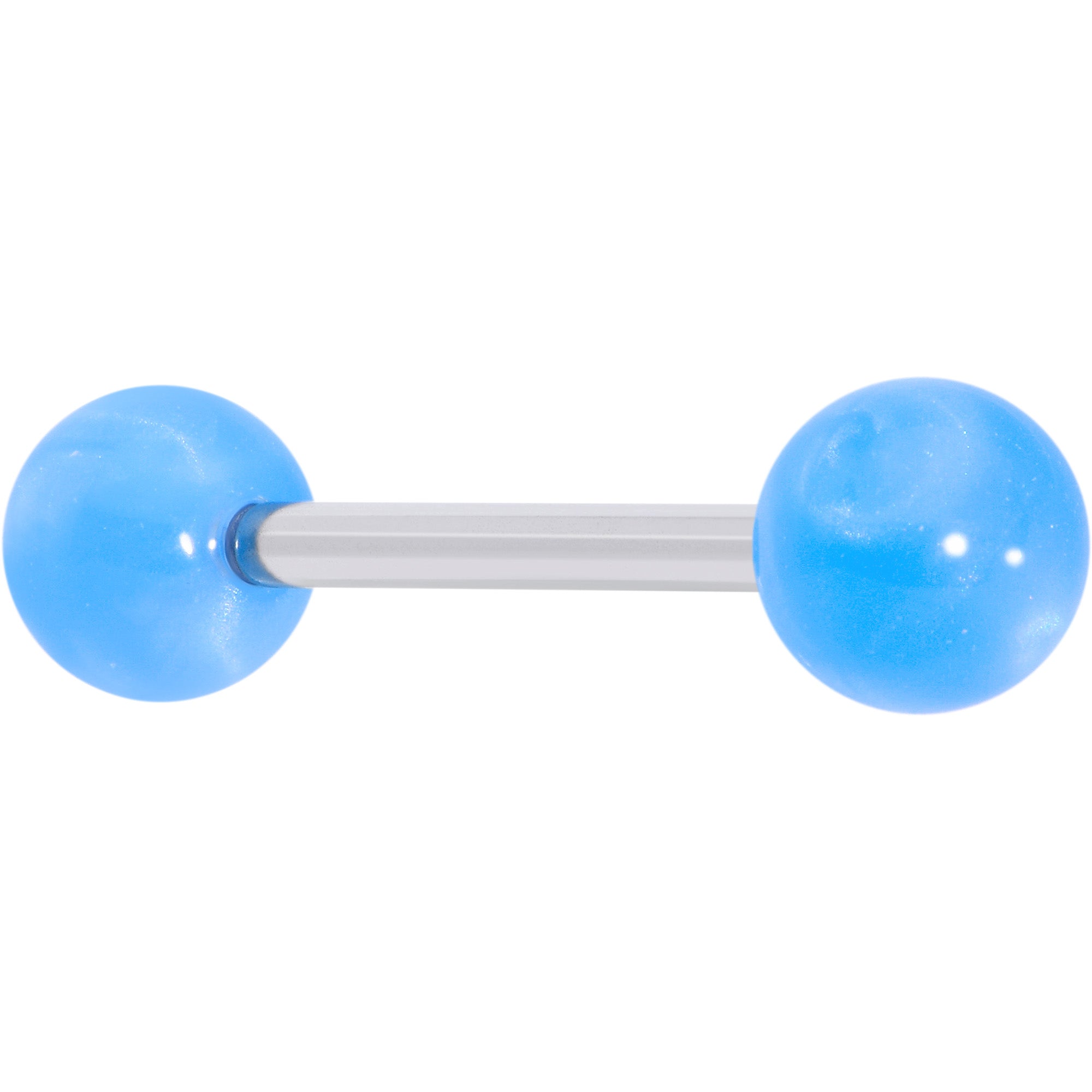 BodyCandy Color Acrylic Ball Tongue Ring Surgical Steel Barbell — in-use photo