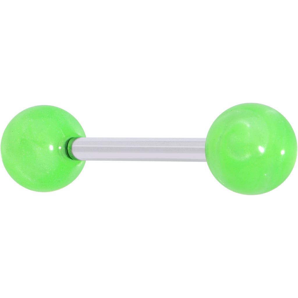 BodyCandy Color Acrylic Ball Tongue Ring Surgical Steel Barbell — size reference