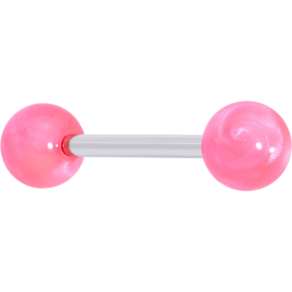 BodyCandy Color Acrylic Ball Tongue Ring Surgical Steel Barbell — color detail