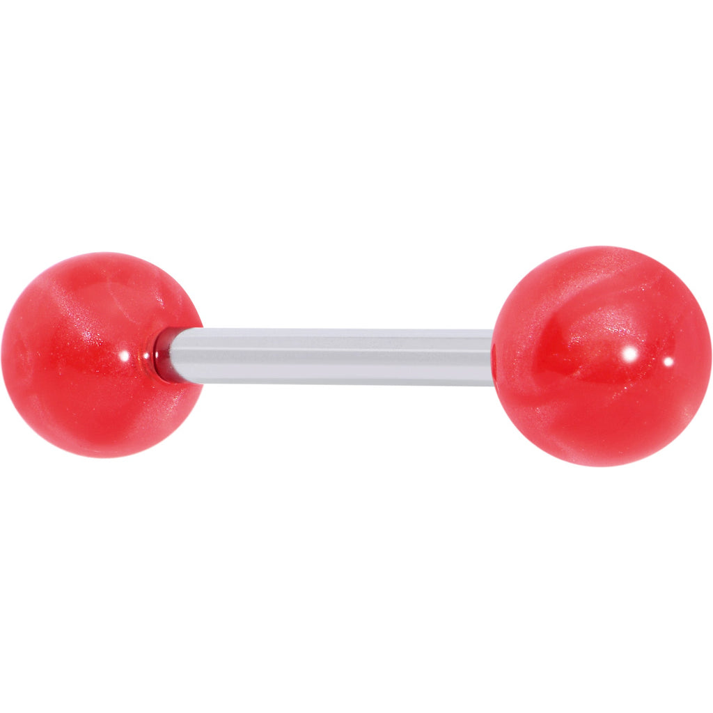 BodyCandy Color Acrylic Ball Tongue Ring Surgical Steel Barbell — comparison shot