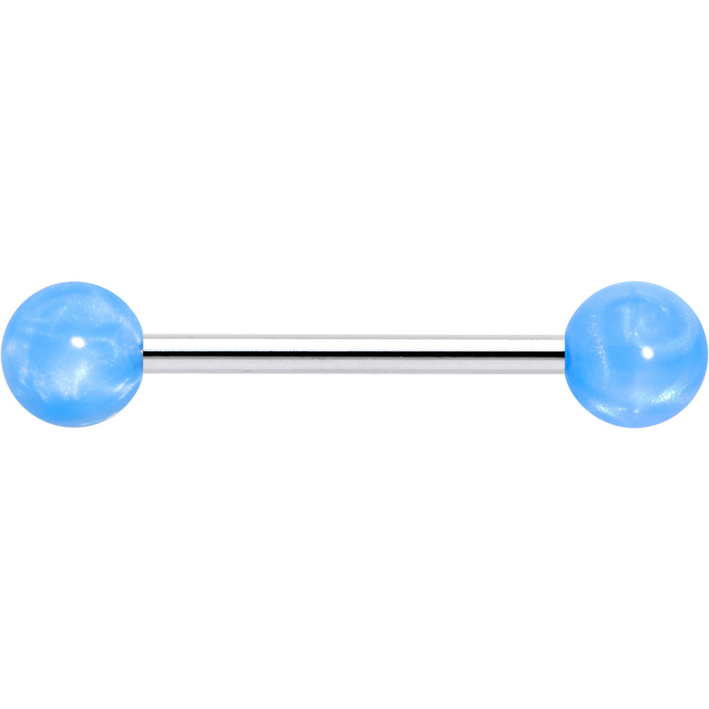 BodyCandy Color Acrylic Ball Tongue Ring Surgical Steel Barbell — back view