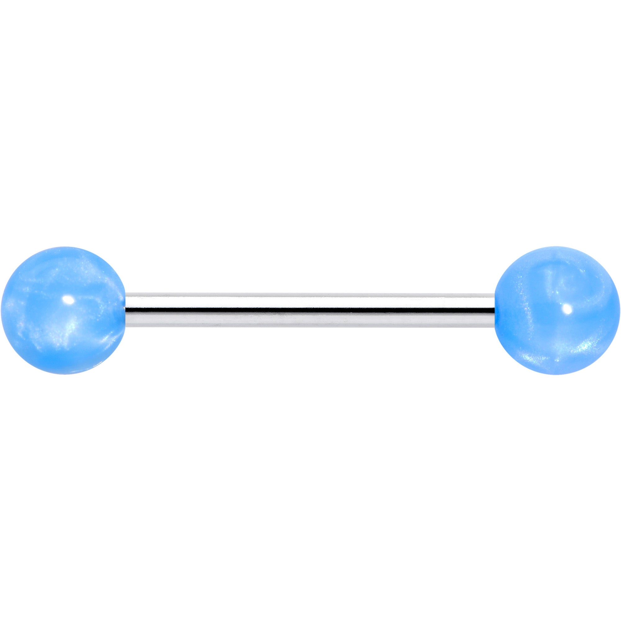 BodyCandy Color Acrylic Ball Tongue Ring Surgical Steel Barbell — back view