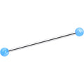 BodyCandy 14G Color Acrylic Ball Industrial Barbell 38mm — in-use photo