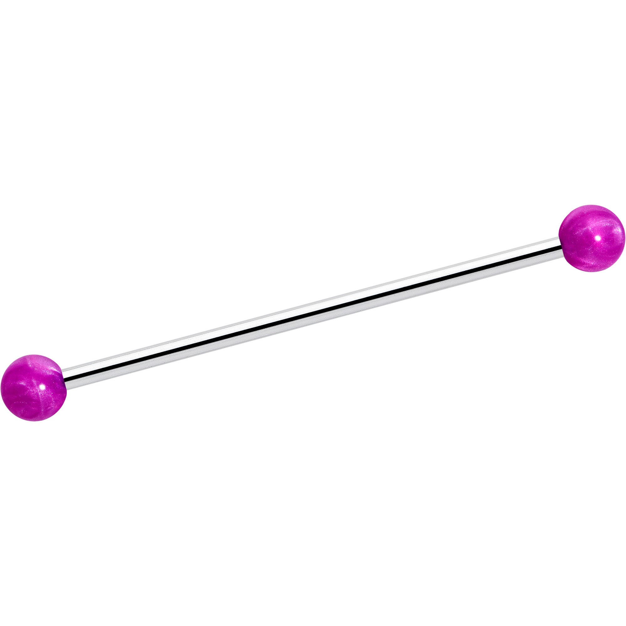 BodyCandy 14G Color Acrylic Ball Industrial Barbell 38mm — color detail