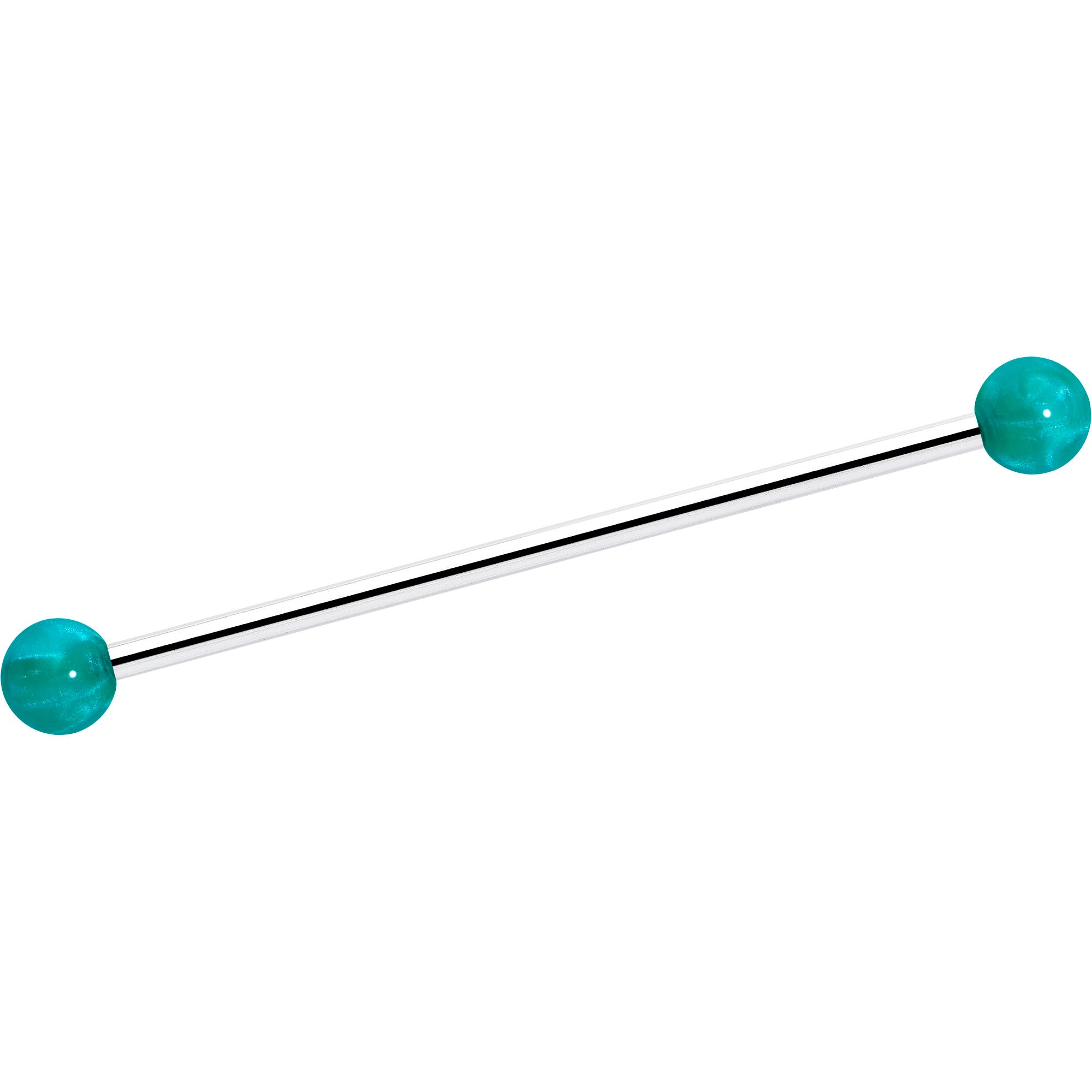 BodyCandy 14G Color Acrylic Ball Industrial Barbell 38mm — comparison shot