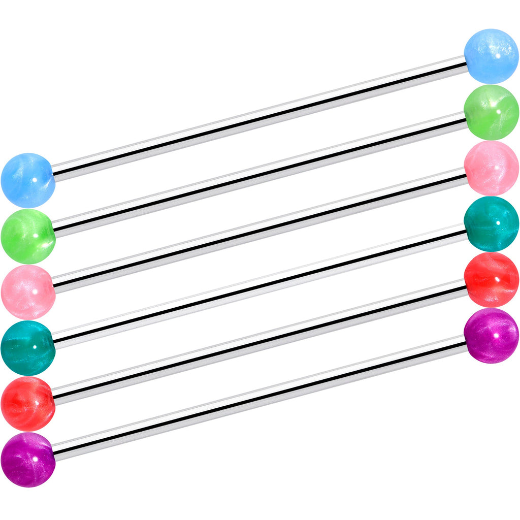 BodyCandy 14G Color Acrylic Ball Industrial Barbell 38mm — main product shot