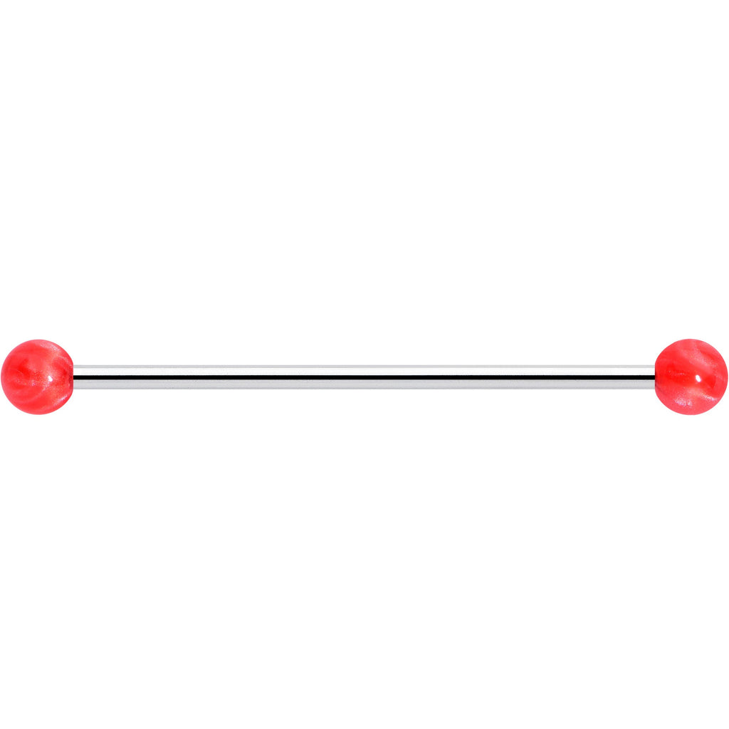 BodyCandy 14G Color Acrylic Ball Industrial Barbell 38mm — alternative angle