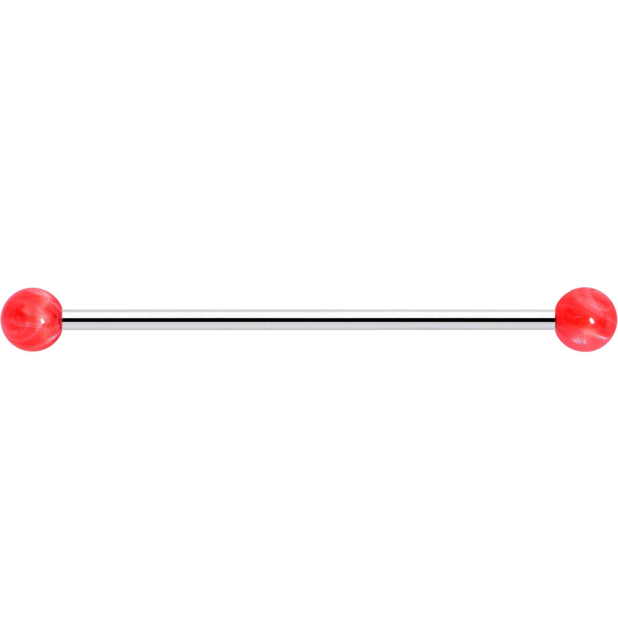 BodyCandy 14G Color Acrylic Ball Industrial Barbell 38mm — alternative angle