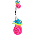 BodyCandy Hot Tropical Pineapple Double Mount Belly Ring — main product shot