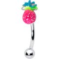 BodyCandy 16G 5/16 Hot Tropical Pineapple Curved Eyebrow Ring — main product shot
