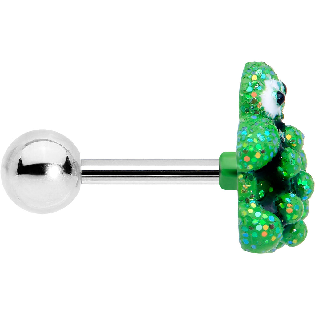 BodyCandy 16G 1/4 Texture Turtle Cartilage Tragus Earring — side view