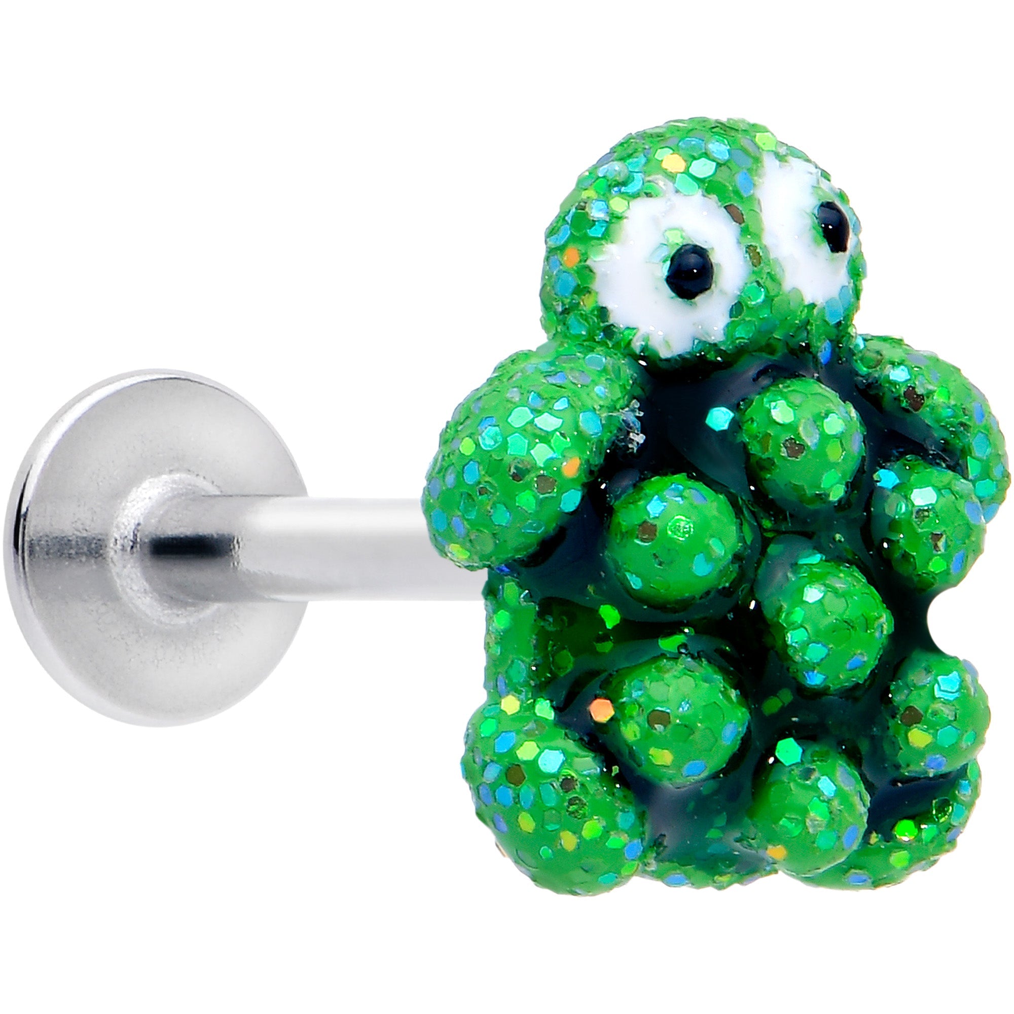 BodyCandy 16G 5/16 Texture Turtle Labret Monroe Tragus — main product shot