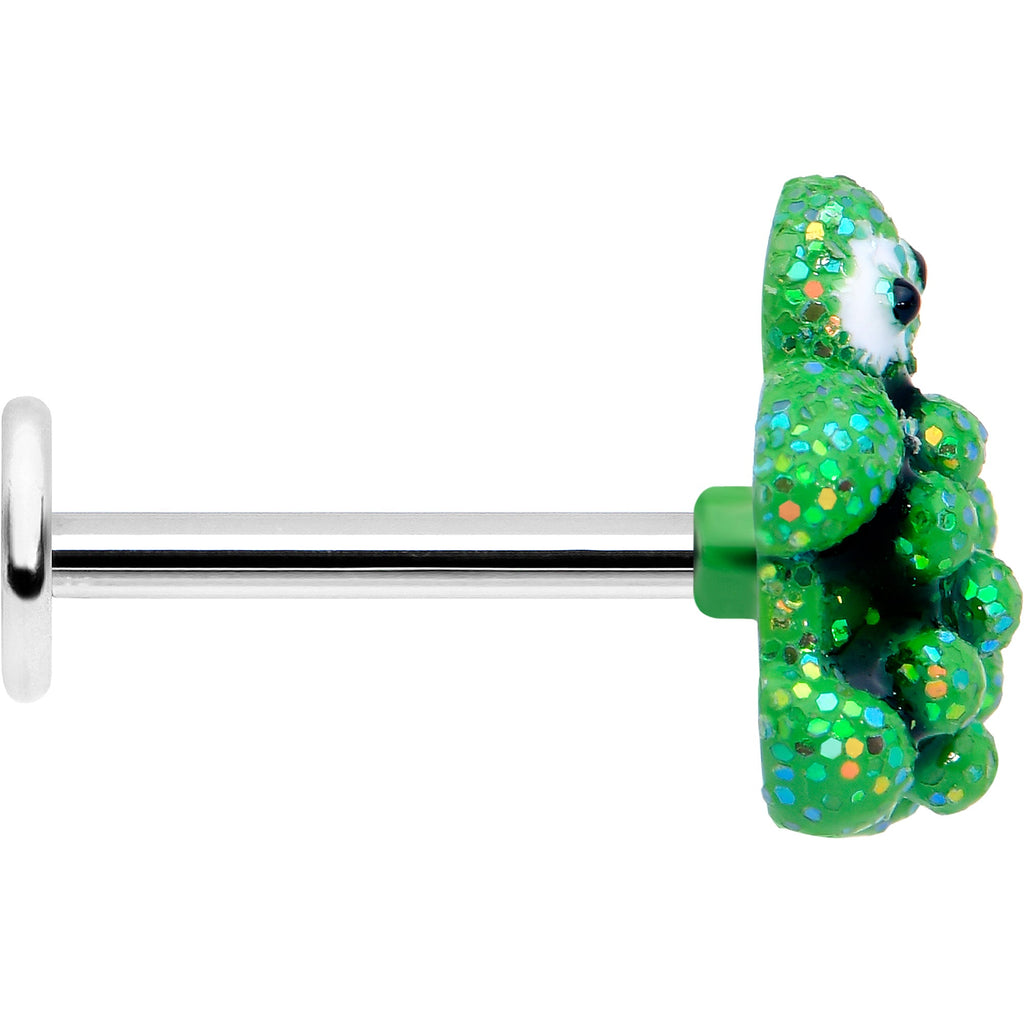 BodyCandy 16G 5/16 Texture Turtle Labret Monroe Tragus — side view