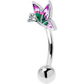 BodyCandy 16G 5/16 Profile Butterfly Curved Eyebrow Ring — main product shot
