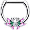 BodyCandy 16G 5/16 Clear CZ Gem Profile Butterflies Cartilage Clicker — main product shot