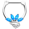 BodyCandy 16G 5/16 Blue CZ Gem Swirl Fan Cartilage Clicker — main product shot