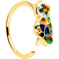 BodyCandy 20G 5/16 Yellow Gem Gold Tone Butterfly Colors Nose Hoop — main product shot