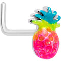BodyCandy 20G 7mm Hot Tropical Pineapple L Shape Nose Ring — main product shot