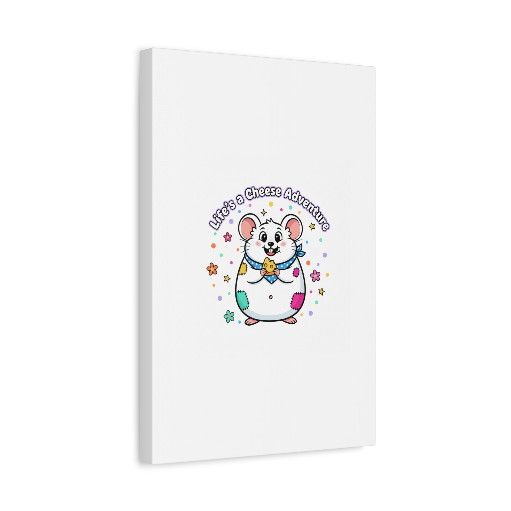Life's a Cheese Adventure Canvas | Rodent-Core rat art print