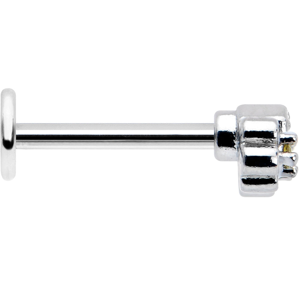 BodyCandy 16G 5/16 Yellow CZ Gem Honeycomb Flower Labret Monroe Tragus — lifestyle context