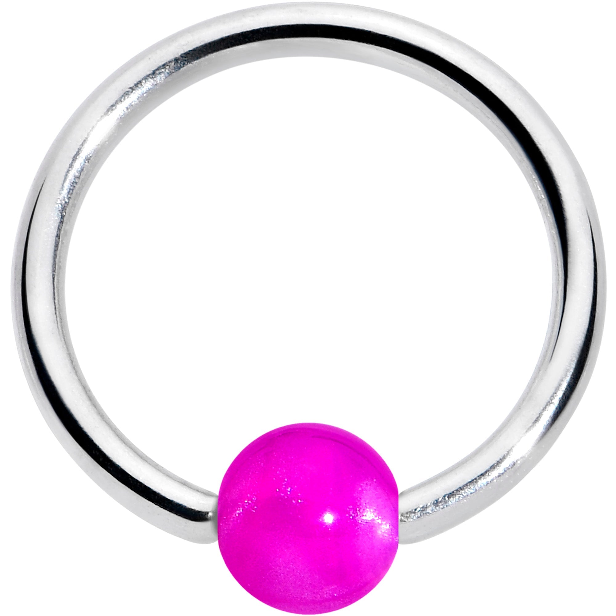 BodyCandy 16G 3/8 Simple Opaque Purple Ball BCR Captive Bead Ring — main product shot
