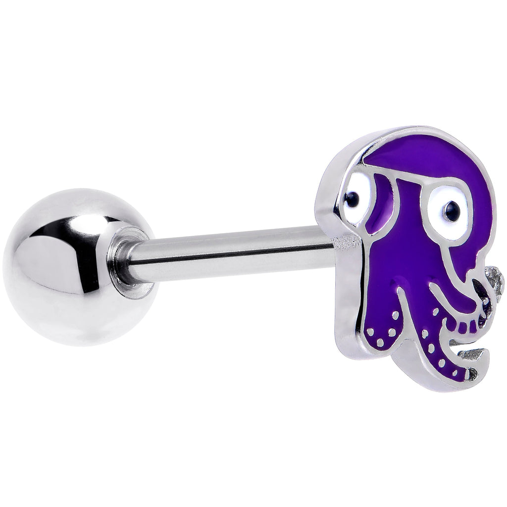 BodyCandy Purple Octopus Barbell Tongue Ring — main product shot