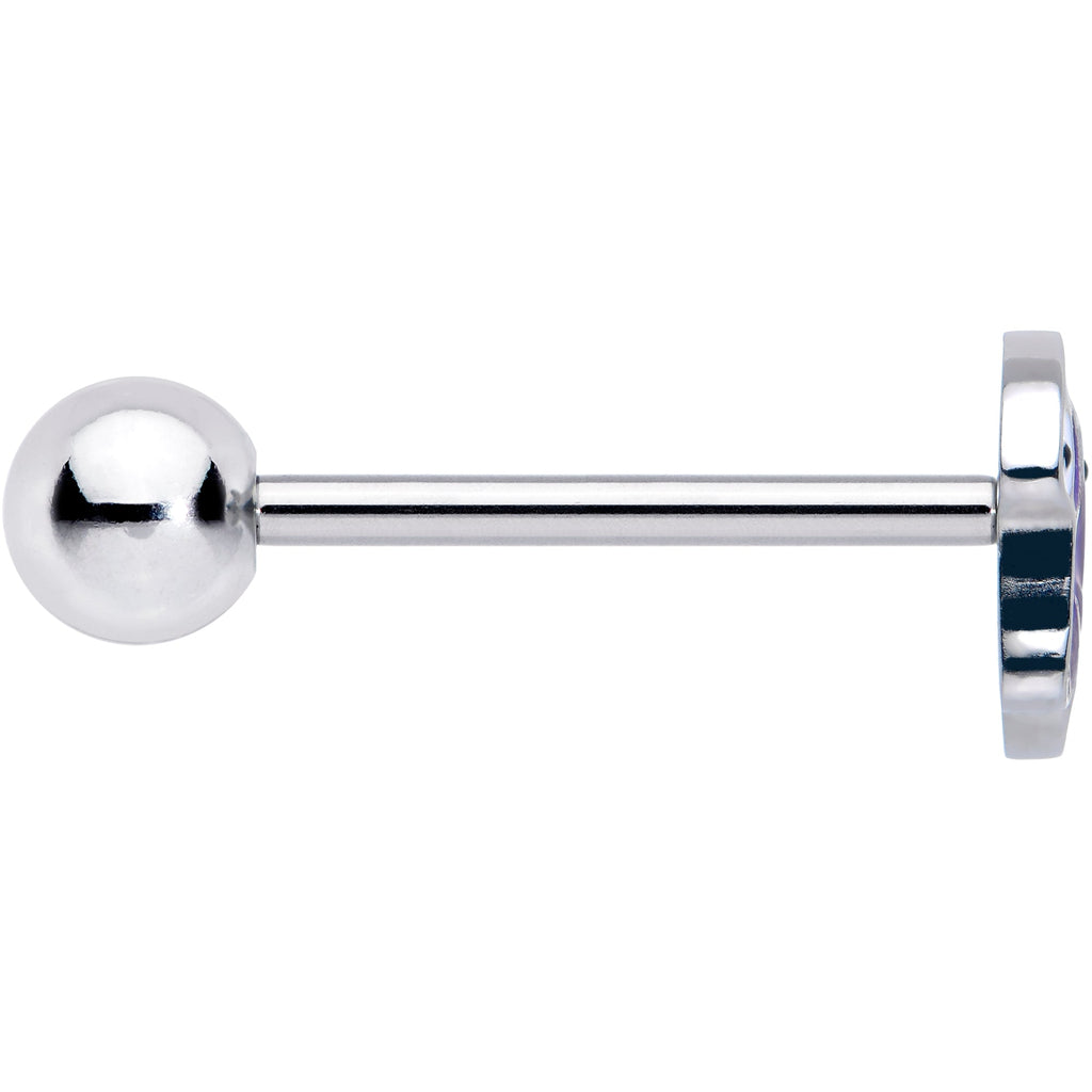 BodyCandy Purple Octopus Barbell Tongue Ring — lifestyle context