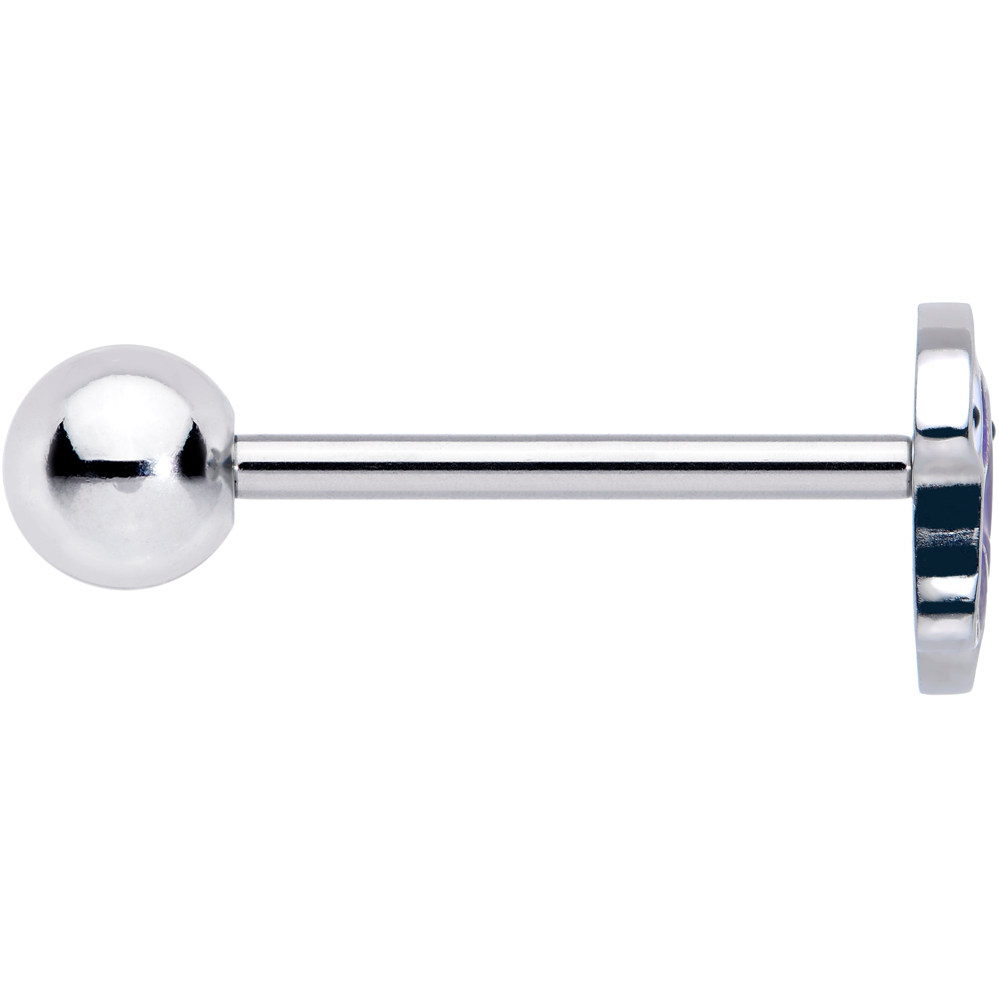 BodyCandy Purple Octopus Barbell Tongue Ring — lifestyle context