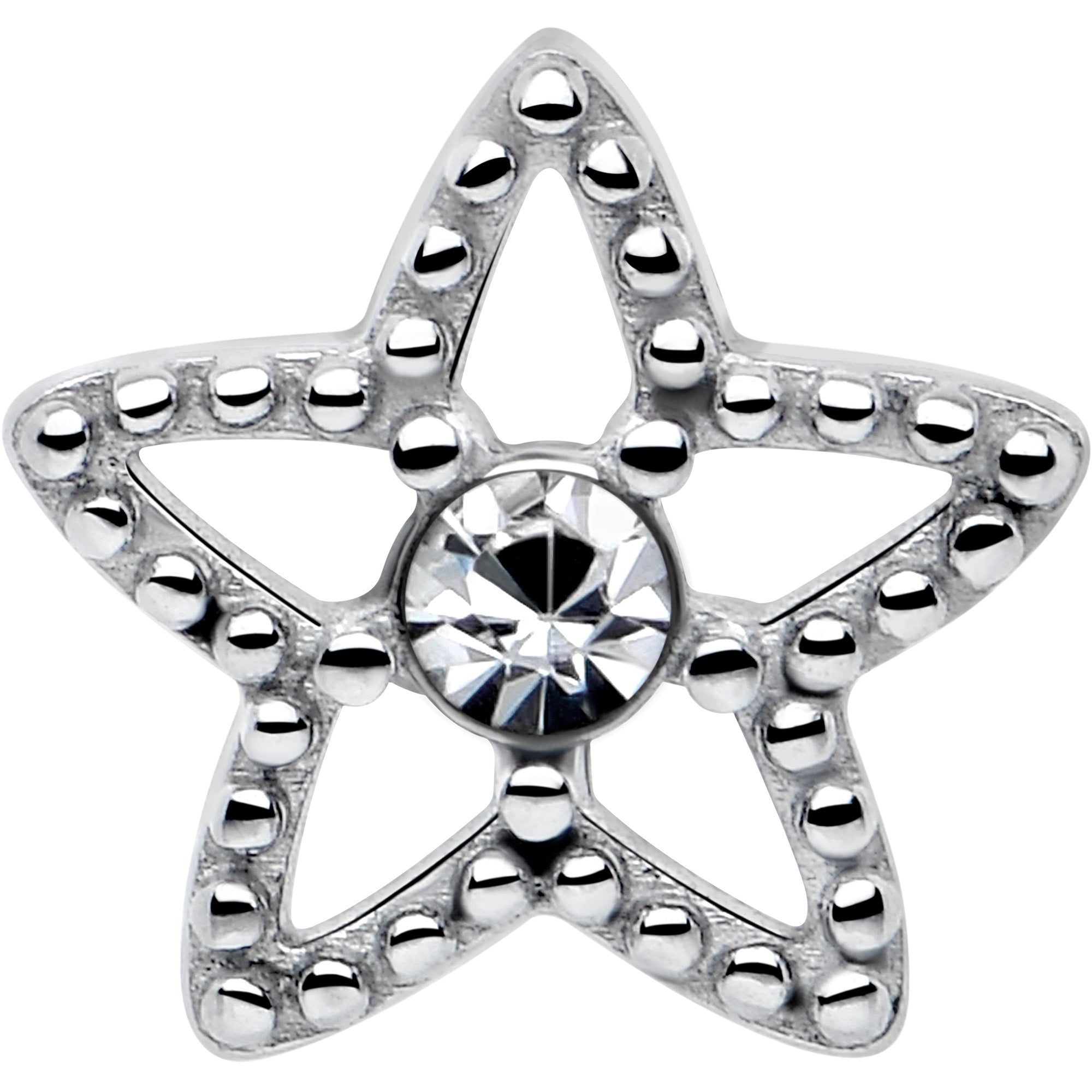 BodyCandy Clear Gem Star Texture Barbell Tongue Ring — lifestyle context