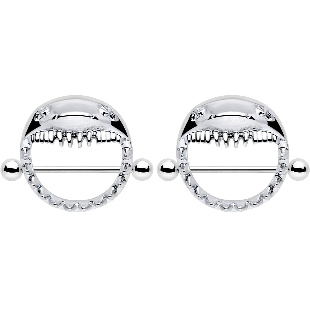 BodyCandy 14G 9/16 Shark Bite Nipple Shield Set — side view