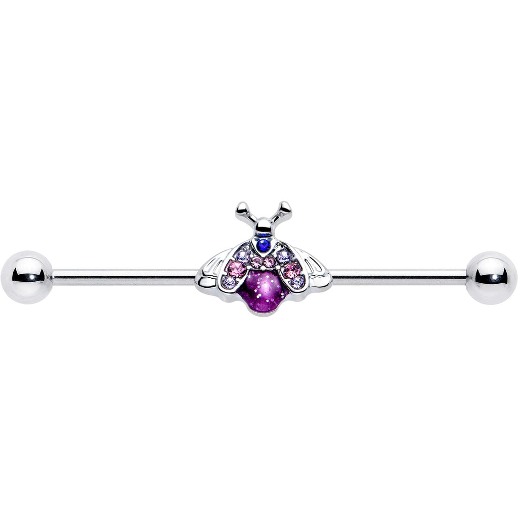 BodyCandy 14G Pink Blue Gem Beautiful Insect Industrial Barbell 38mm — lifestyle context