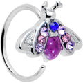 BodyCandy 20G 5/16 Pink Blue Gem Beautiful Insect Nose Hoop — main product shot