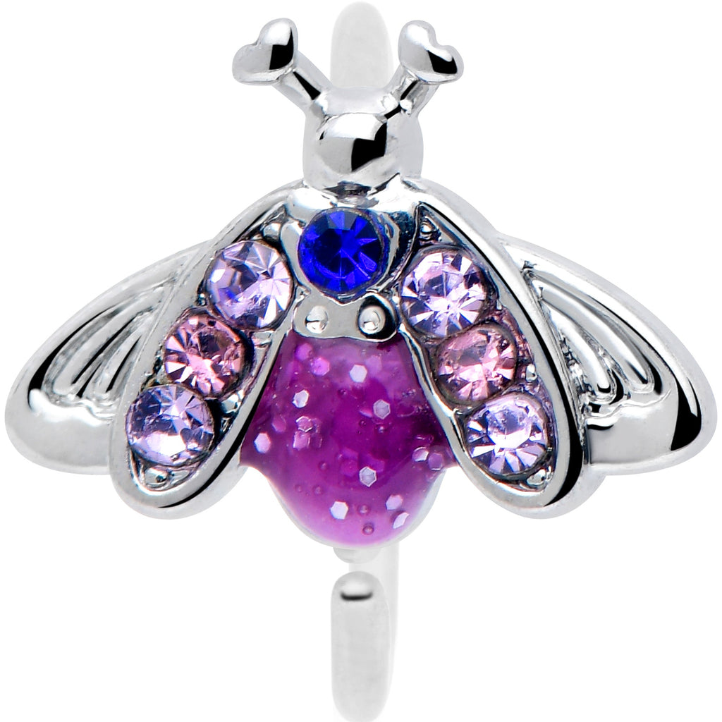 BodyCandy 20G 5/16 Pink Blue Gem Beautiful Insect Nose Hoop — lifestyle context