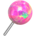 BodyCandy Pink Synthetic Opal ASTM F-136 4mm Flat Back Earring Push In Top — main product shot