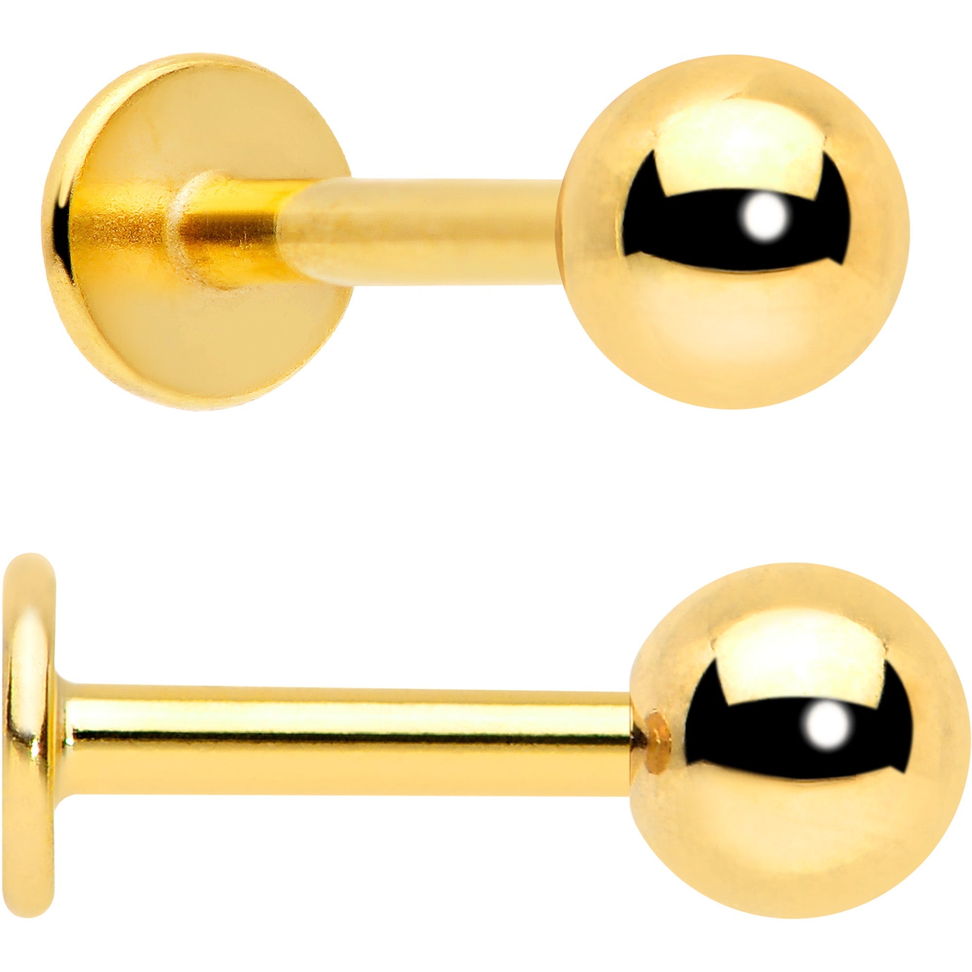 BodyCandy 16G Frog Flat Back Earring Set Internally Threaded 3 Pack — lifestyle context