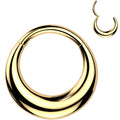 BodyCandy 16G 3/8 Simplicity Thick Gold Tone Precision Hinged Segment Ring — main product shot