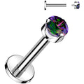 BodyCandy 16G 5/16 3mm Vitrail CZ Round Medical Grade Titanium Flat Back Earring — main product shot