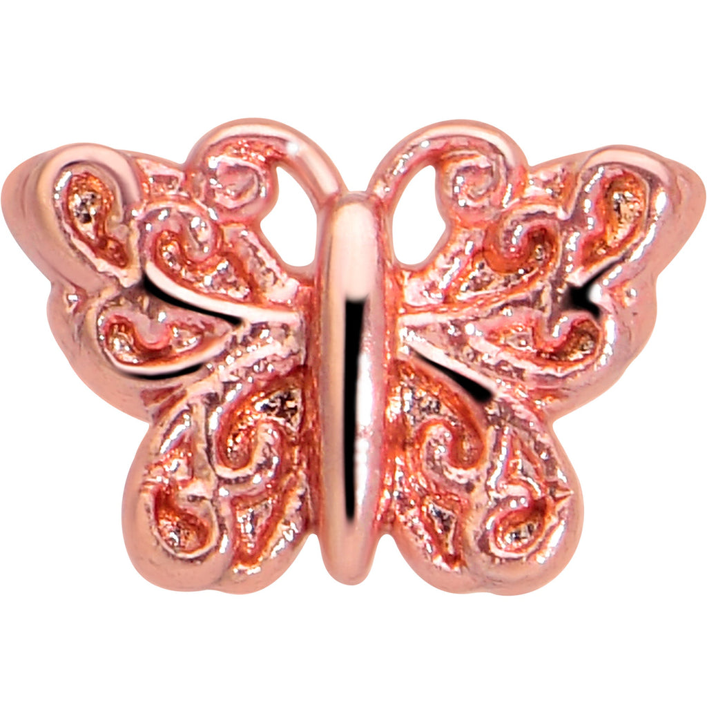 BodyCandy 20G 7mm Butterfly Classic L Shape Nose Ring — alternative angle
