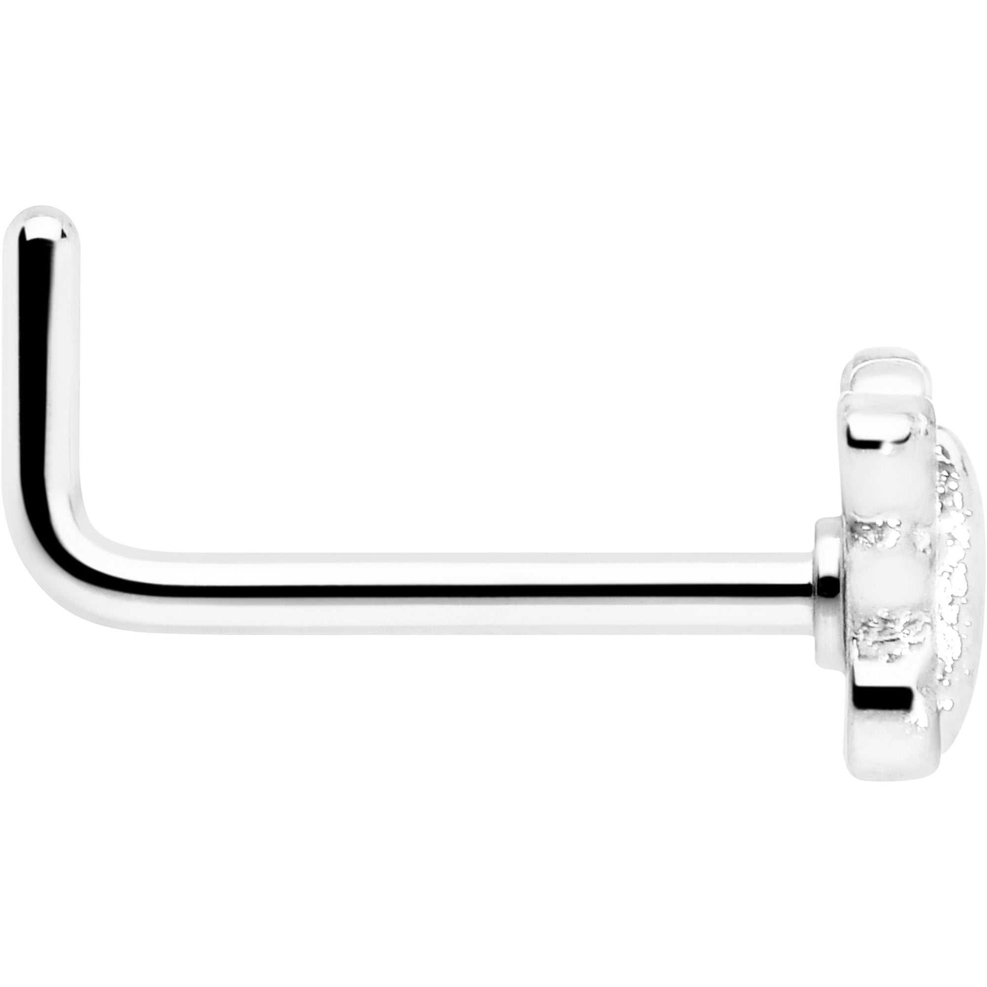 BodyCandy 20G 7mm Butterfly Classic L Shape Nose Ring — in-use photo
