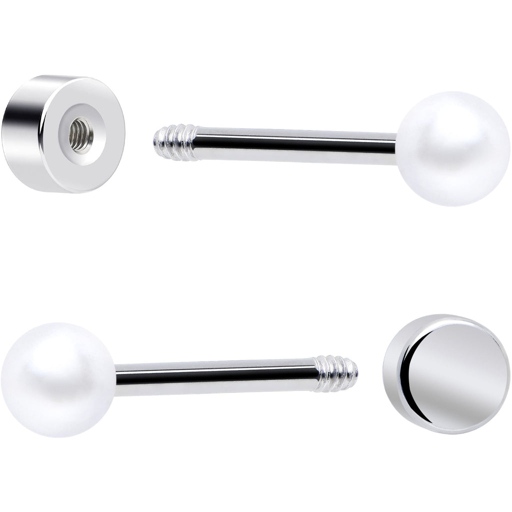 BodyCandy 20G Clear Gem White Orb Flatback Earring Set of 6 — lifestyle context