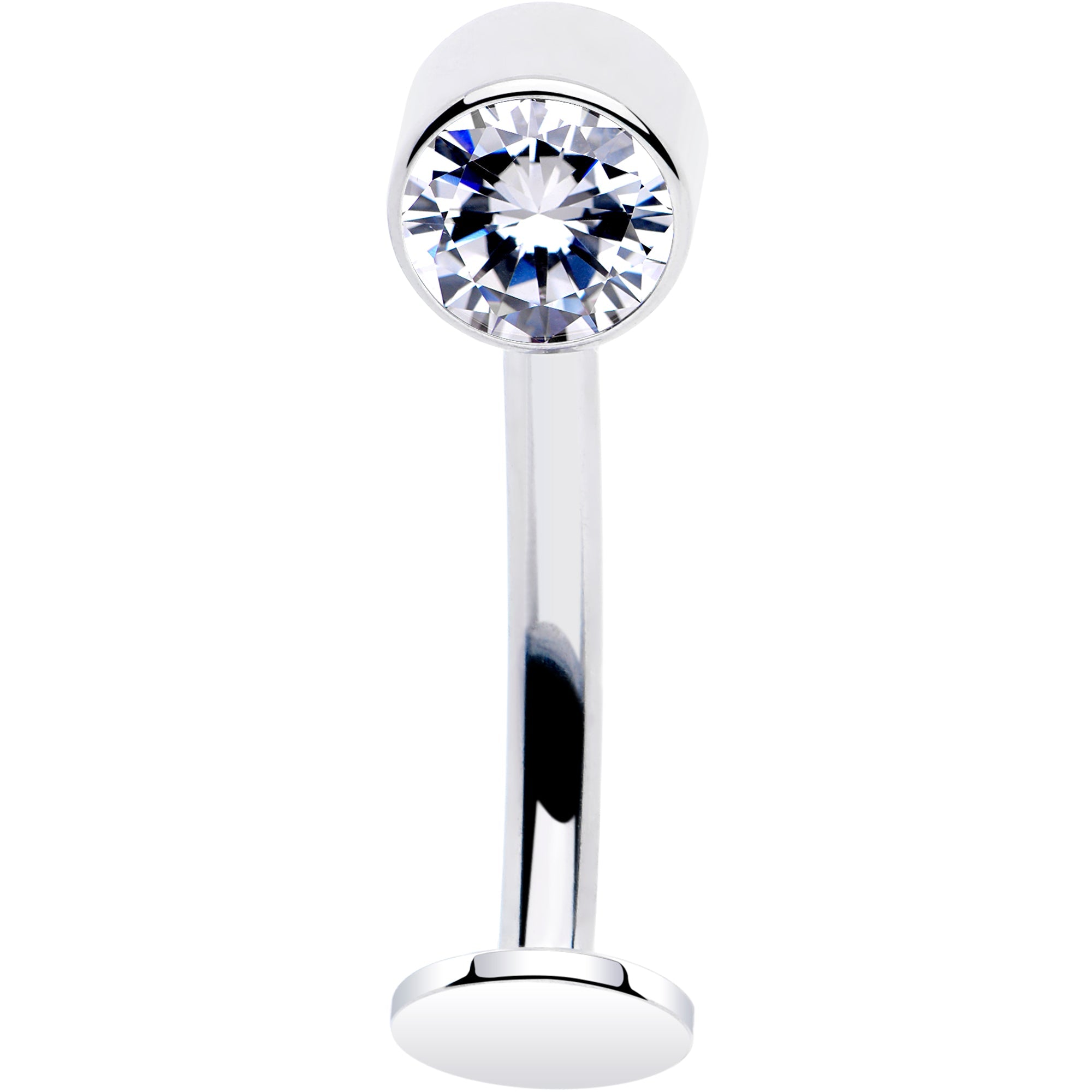 BodyCandy Bezel Gem Titanium Threadless Floating Belly Ring — alternative angle