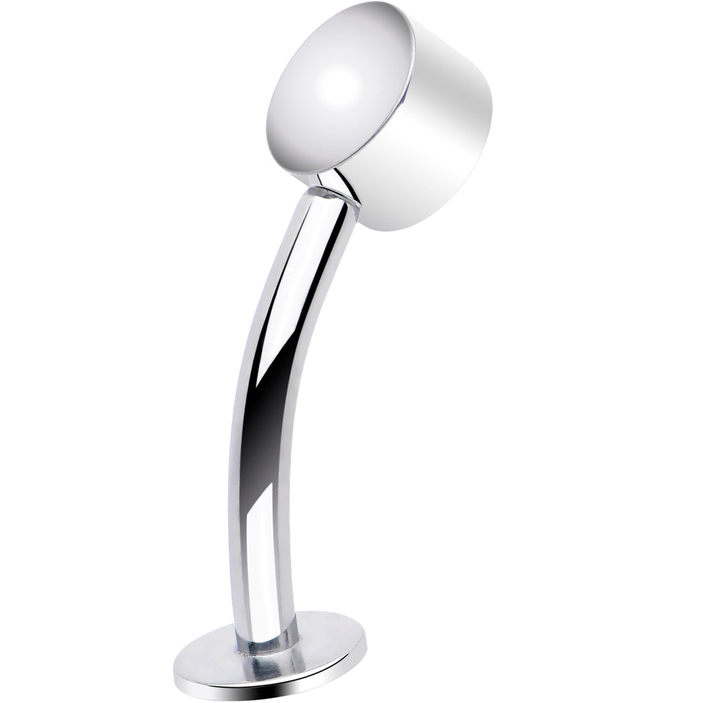 BodyCandy Bezel Gem Titanium Threadless Floating Belly Ring — detail close-up