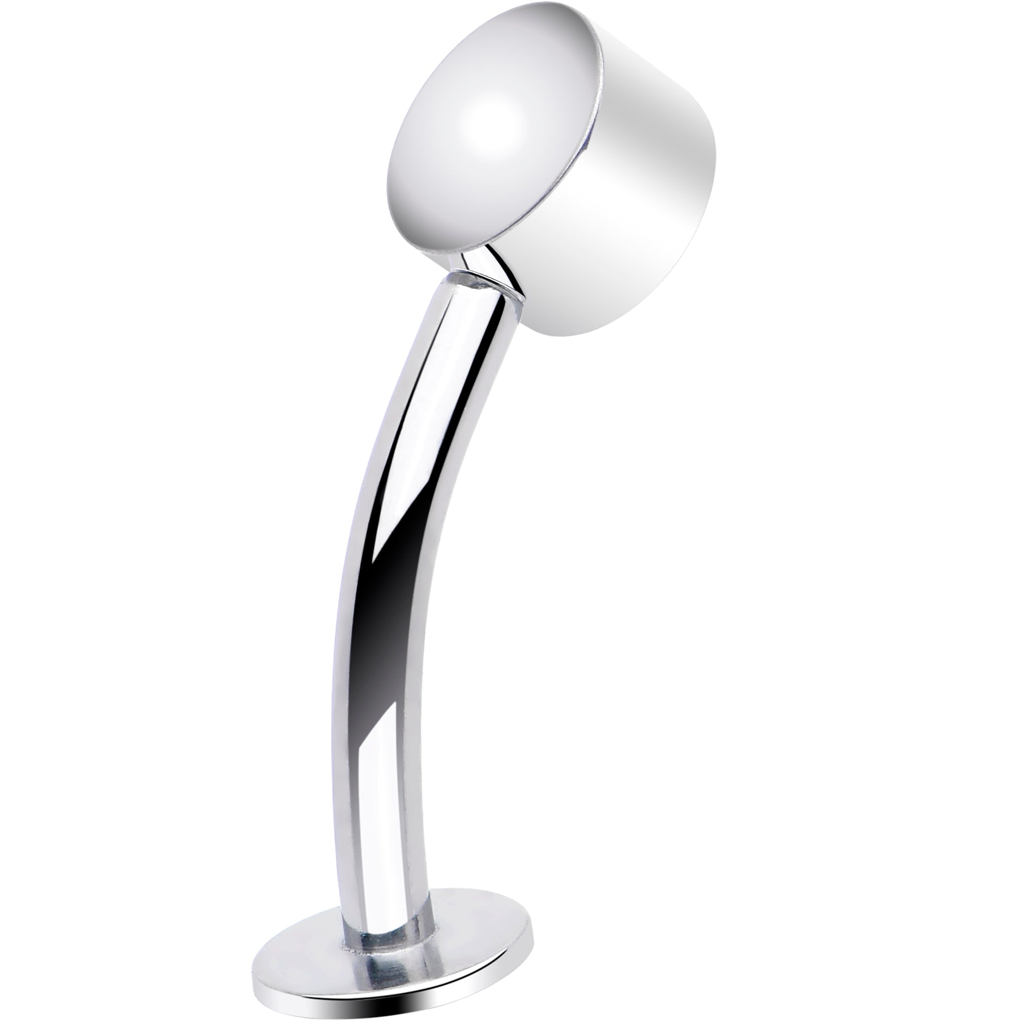 BodyCandy Bezel Gem Titanium Threadless Floating Belly Ring — detail close-up