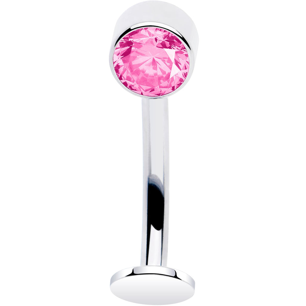 BodyCandy Bezel Gem Titanium Threadless Floating Belly Ring — in-use photo