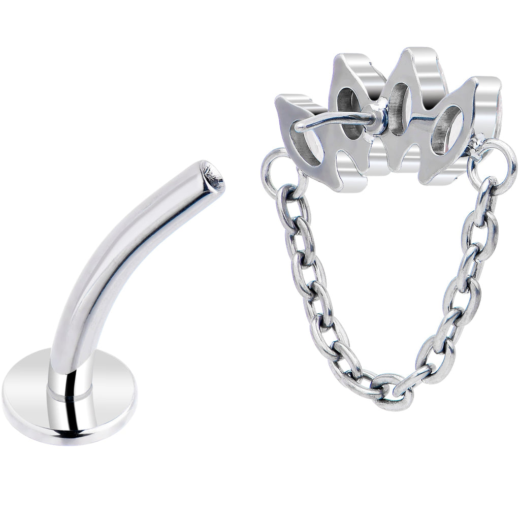 BodyCandy Gem Chain Dangle Titanium Push In Threadless Floating Belly Ring — lifestyle context