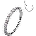 BodyCandy 20G Implant Grade Titanium Triple Sided Micro Gem Hinged Nose Hoop — comparison shot