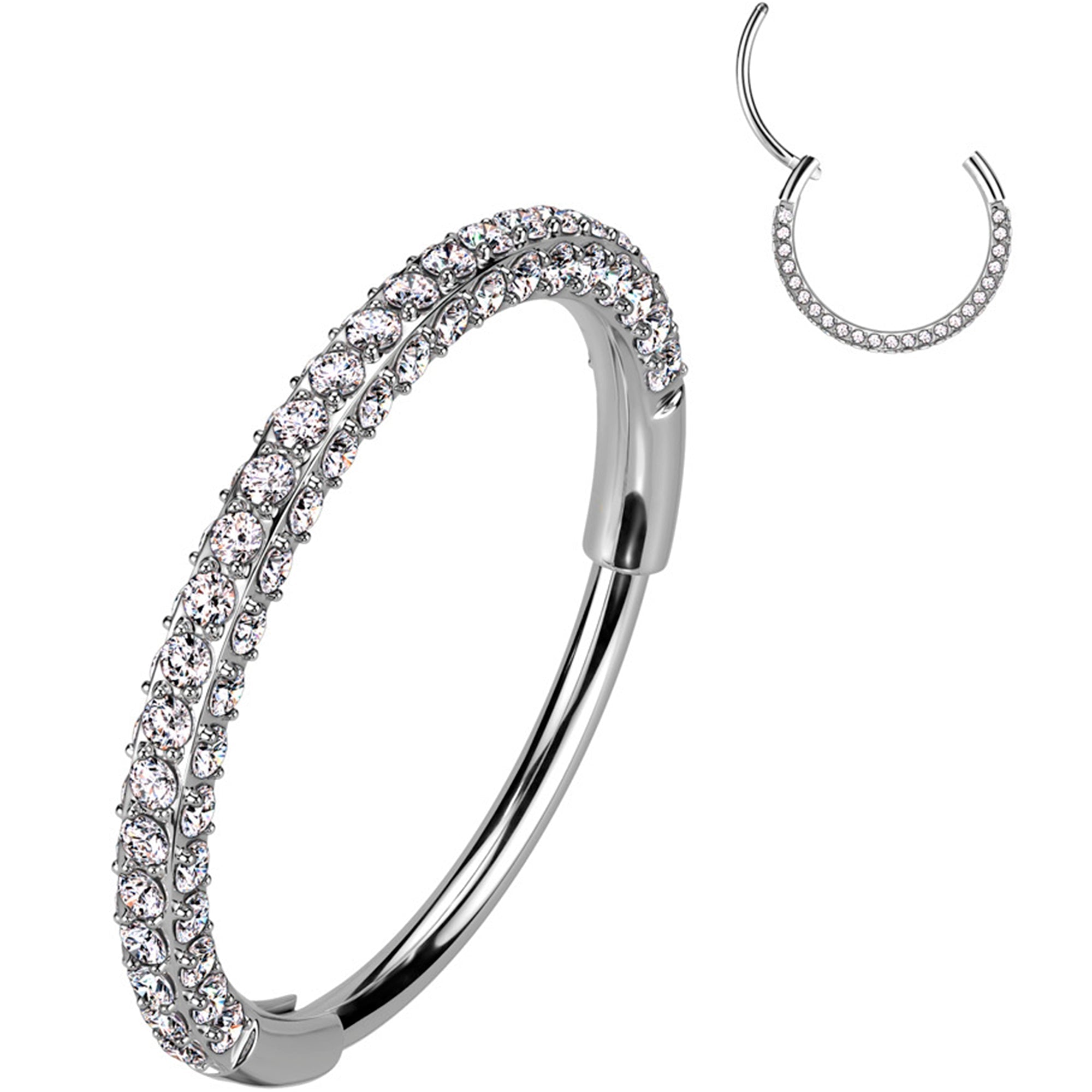 BodyCandy 20G Implant Grade Titanium Triple Sided Micro Gem Hinged Nose Hoop — packaging