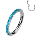 BodyCandy Micro Gem Titanium Hinged Nose Hoop — fabric or material detail