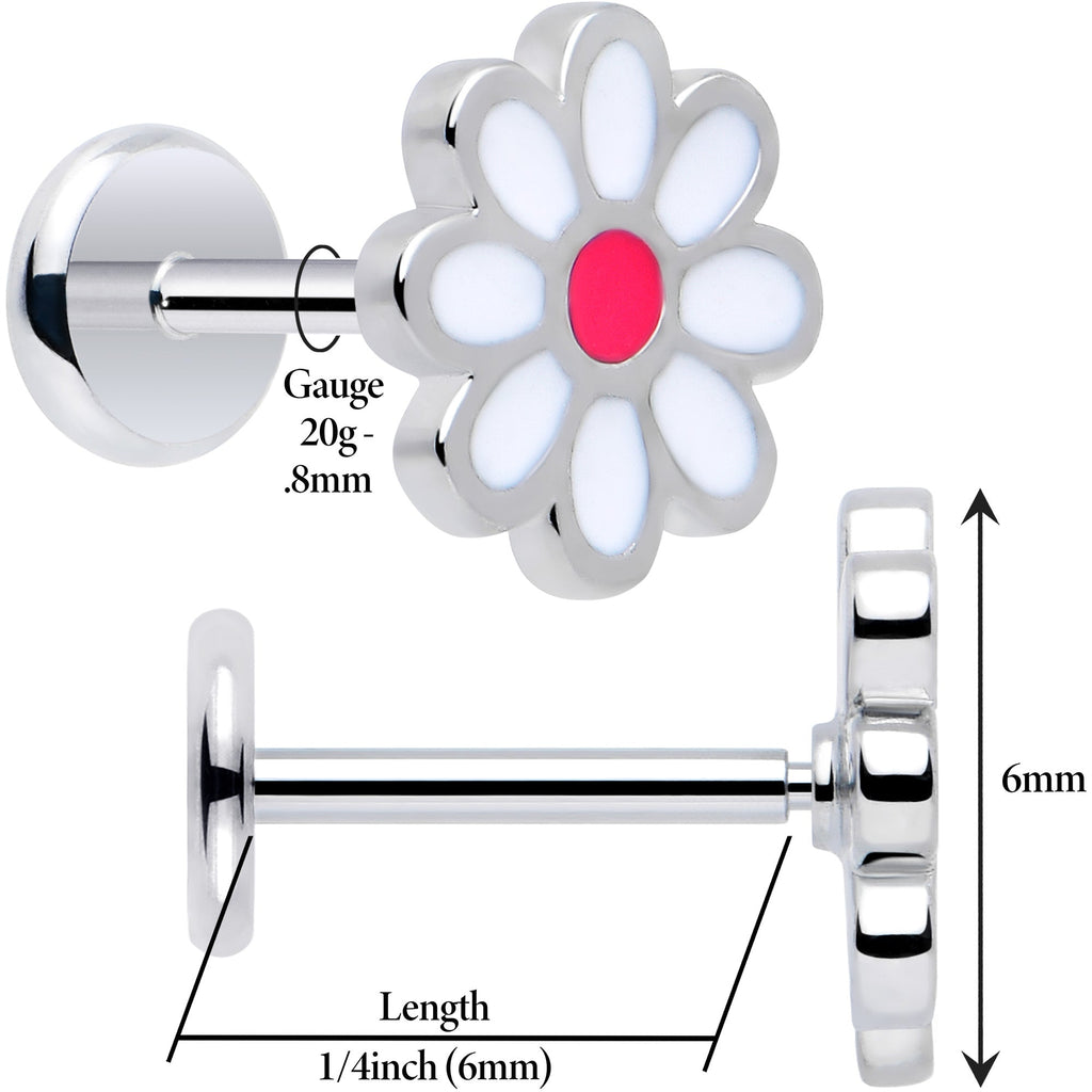 BodyCandy Daisy Flower Flat Back Stud Earrings - 1 Pair — lifestyle context