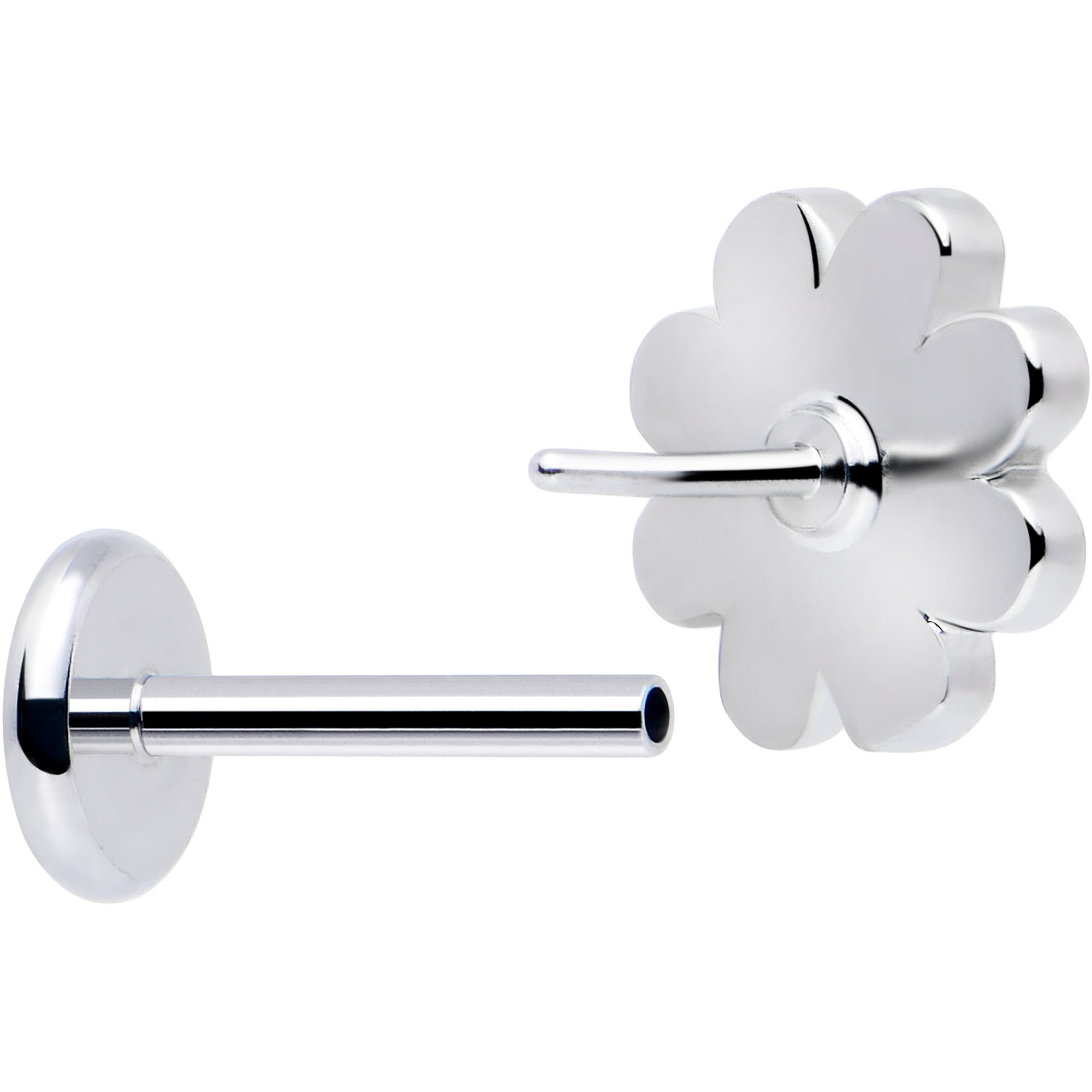 BodyCandy Daisy Flower Flat Back Stud Earrings - 1 Pair — side view